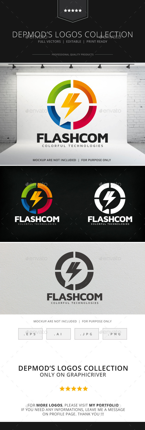 GraphicRiver Flashcom Logo 9007363 GraphicRiver Flashcom Logo 9007363