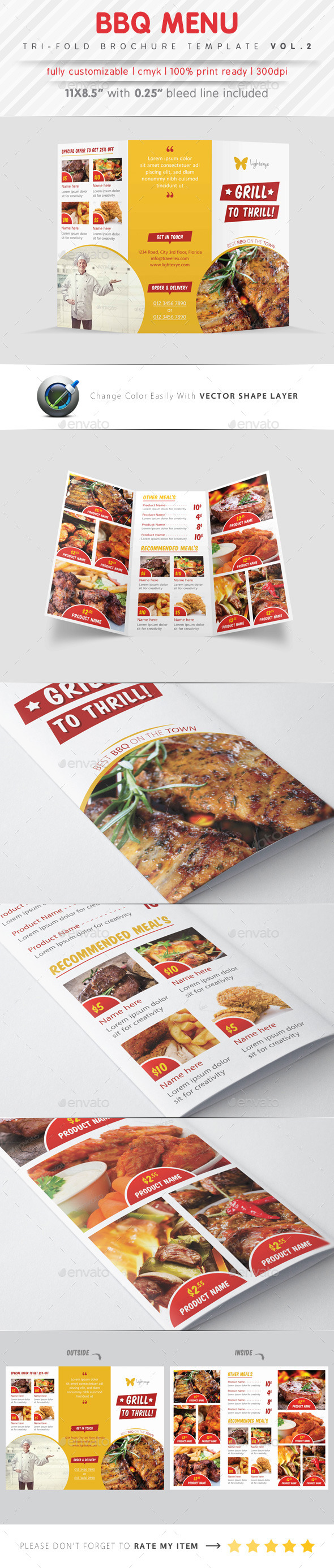 GraphicRiver BBQ Menu Tri Fold Template 9406235 GraphicRiver BBQ Menu Tri Fold Template 9406235