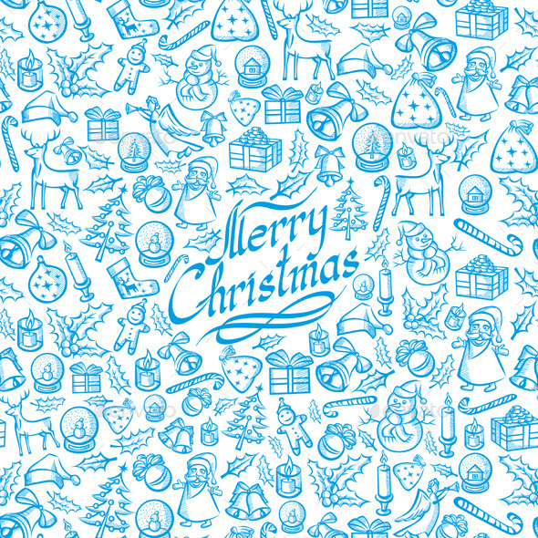 GraphicRiver Seamless Christmas and New Year Card 9406536 GraphicRiver Seamless Christmas and New Year Card 9406536