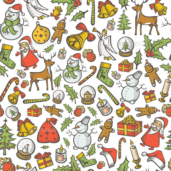 GraphicRiver Seamless Christmas and New Year Card 9406537 GraphicRiver Seamless Christmas and New Year Card 9406537