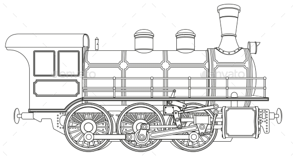 GraphicRiver Steam Locomotive 9407810