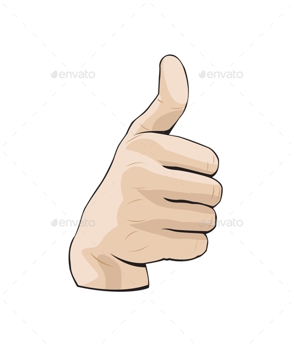 thumbs up drawing with asterisk