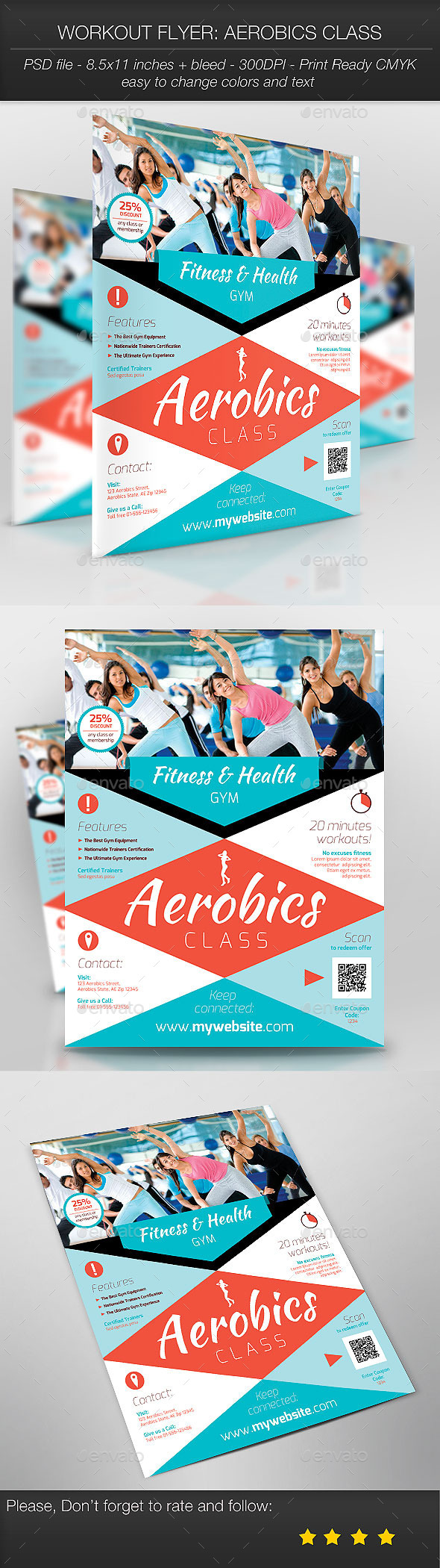 GraphicRiver Workout Flyer Aerobics Class 9409277 GraphicRiver Workout Flyer Aerobics Class 9409277