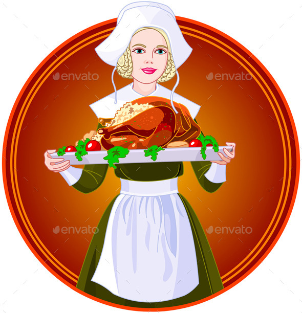 GraphicRiver Pilgrim Girl 9409762 GraphicRiver Pilgrim Girl 9409762
