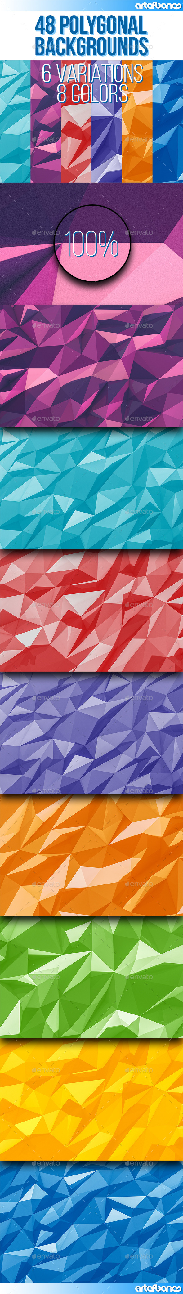 48 Polygonal Backgrounds 48 Polygonal Backgrounds