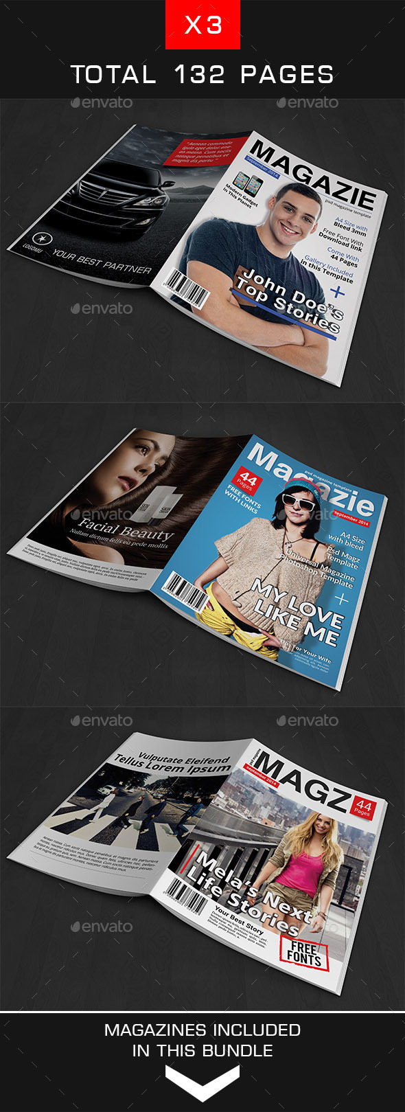 GraphicRiver A4 Magazine Bundle Vol 2 9410159 GraphicRiver A4 Magazine Bundle Vol 2 9410159