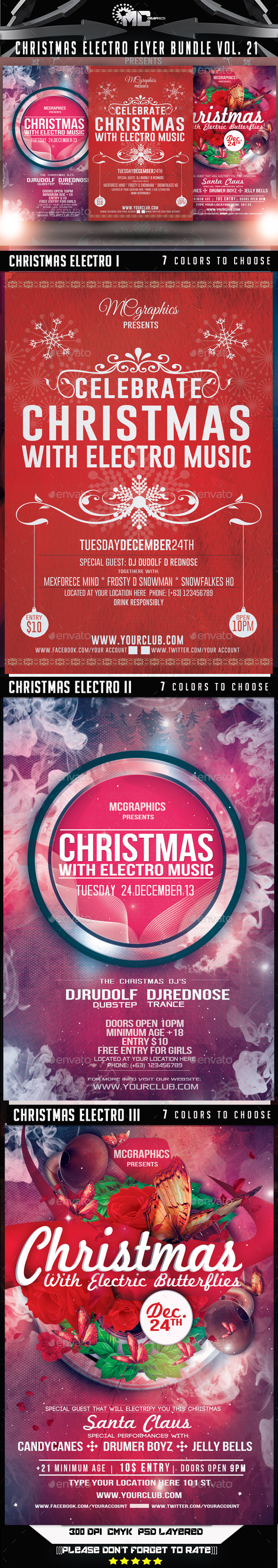 GraphicRiver Christmas Electro Flyer Bundle Vol 1 9410502 GraphicRiver Christmas Electro Flyer Bundle Vol 1 9410502