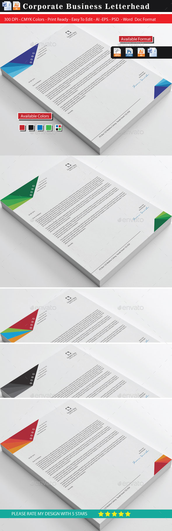 GraphicRiver Modern 20 Business Letterhead 9361554 GraphicRiver Modern 20 Business Letterhead 9361554