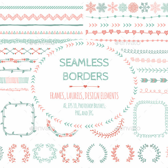 GraphicRiver Doodle Seamless Borders and Design Elements 9412076 GraphicRiver Doodle Seamless Borders and Design Elements 9412076