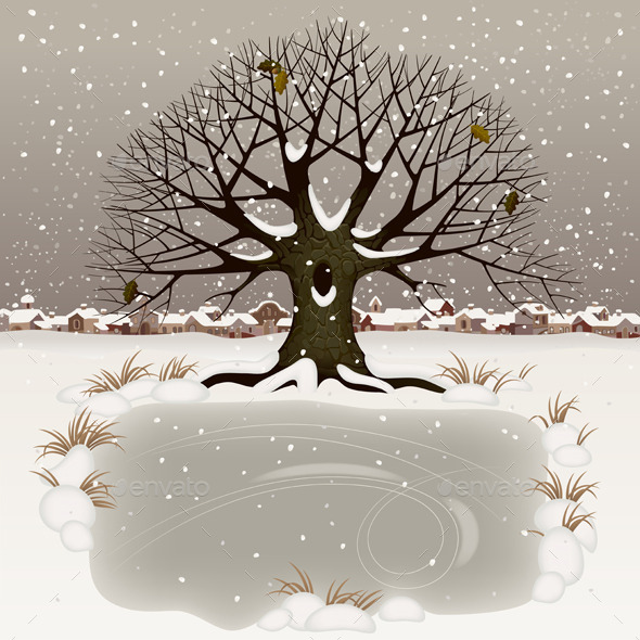 GraphicRiver Winter Landscape 9412150 GraphicRiver Winter Landscape 9412150