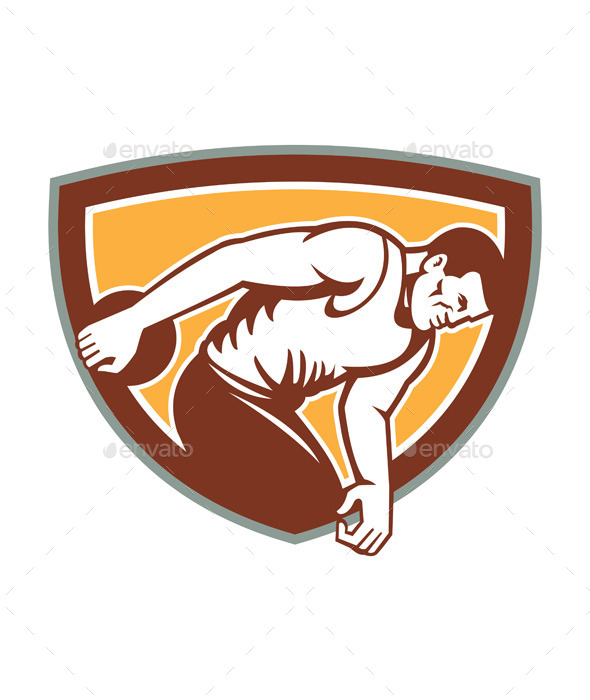 GraphicRiver Discus Thrower Shield Retro 9412238 GraphicRiver Discus Thrower Shield Retro 9412238