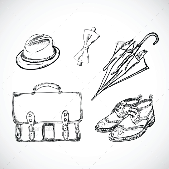 GraphicRiver Gentleman Sketch Handdrawn Set 9412468 GraphicRiver Gentleman Sketch Handdrawn Set 9412468