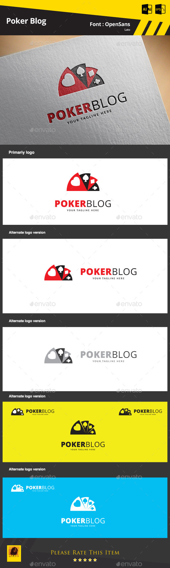 Poker Blog Logo Template