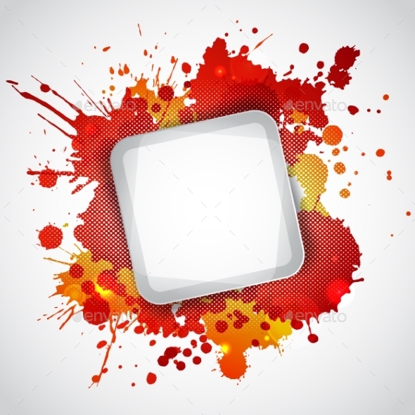 GraphicRiver Modern White Frame with Red Blots 9412575 GraphicRiver Modern White Frame with Red Blots 9412575