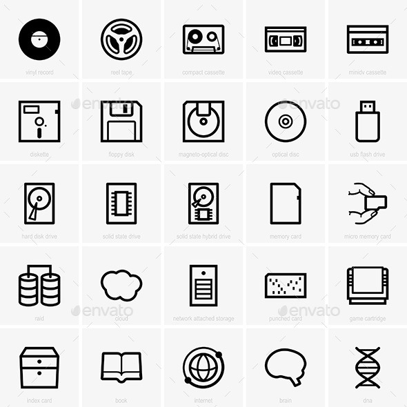 GraphicRiver Data Storage Devices 9414346 GraphicRiver Data Storage Devices 9414346