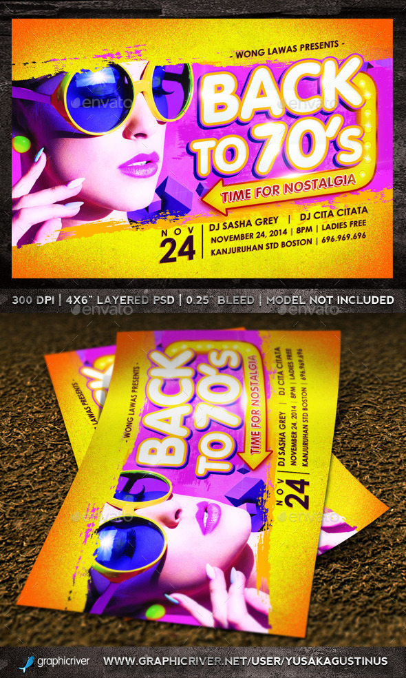 GraphicRiver Back to 70 s Flyer 9415398 GraphicRiver Back to 70 s Flyer 9415398