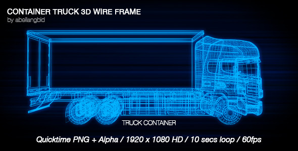 Container Truck 3D Wire Frame Container Truck 3D Wire Frame