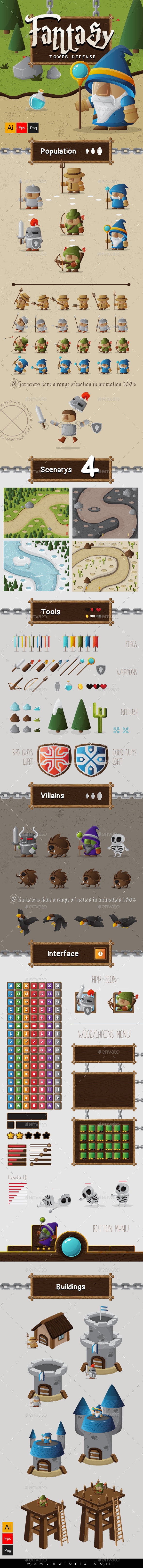 GraphicRiver Fantasy Tower Defense Assets 9423242 GraphicRiver Fantasy Tower Defense Assets 9423242