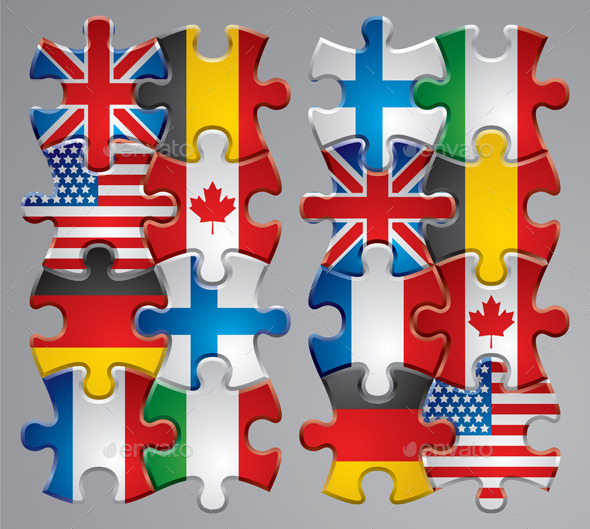 Puzzle Flag Icons