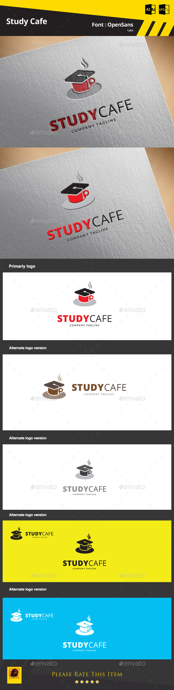 GraphicRiver Study Cafe Logo Template 9425488 GraphicRiver Study Cafe Logo Template 9425488