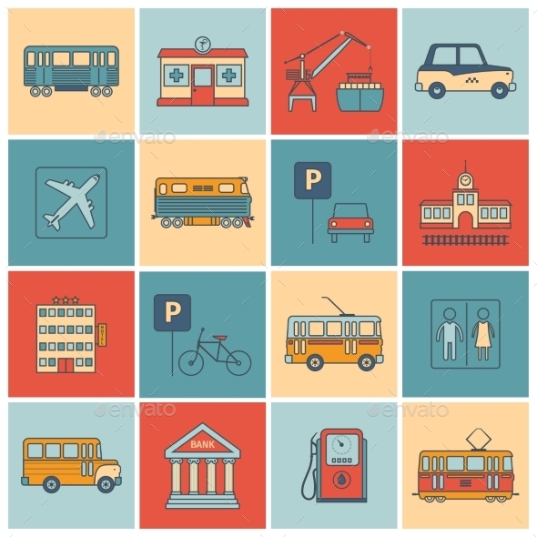 City Infrastructure Icons (Web)