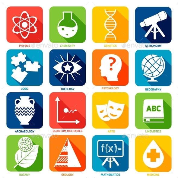 Science Areas Icons (Web)