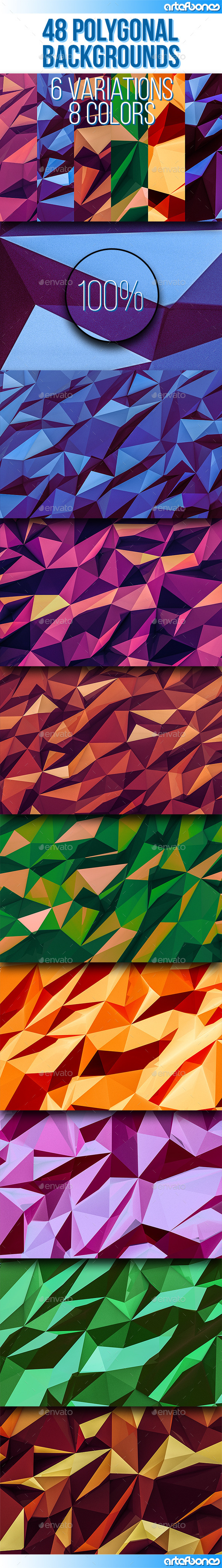 48 Polygonal Backgrounds Vol.2 48 Polygonal Backgrounds Vol.2