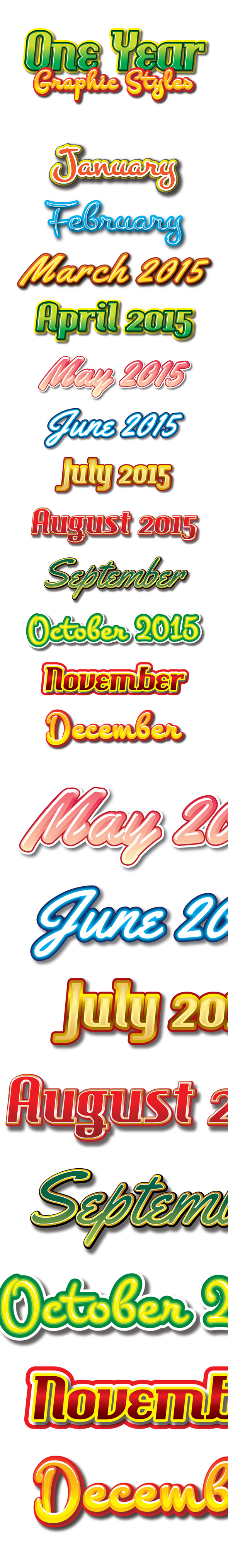 GraphicRiver One Year Graphic Styles for Ai 9426703 GraphicRiver One Year Graphic Styles for Ai 9426703