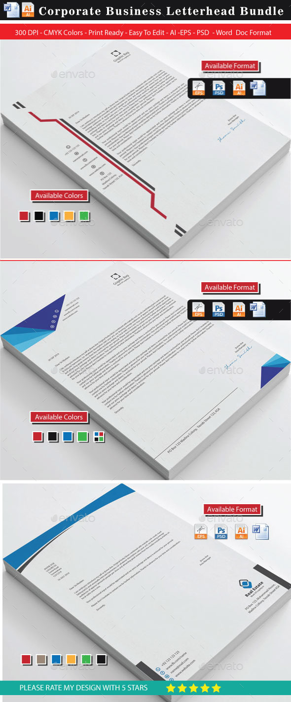GraphicRiver 76 Corporate Modern Letterheads 9427327 GraphicRiver 76 Corporate Modern Letterheads 9427327