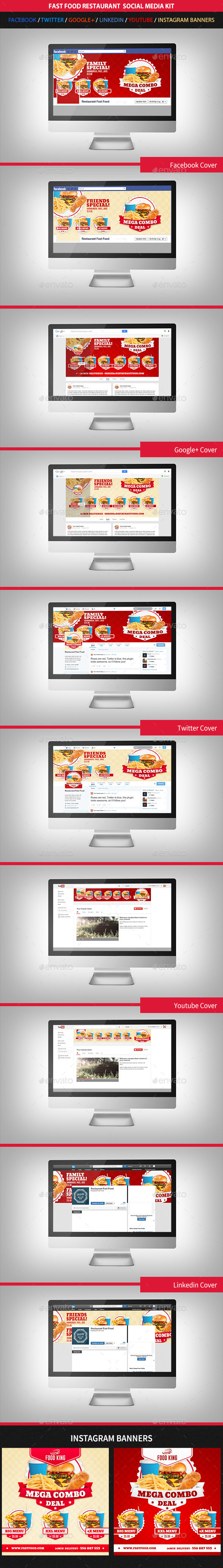 GraphicRiver Restaurant Fast Food Web Social Media Kit 9427489 GraphicRiver Restaurant Fast Food Web Social Media Kit 9427489