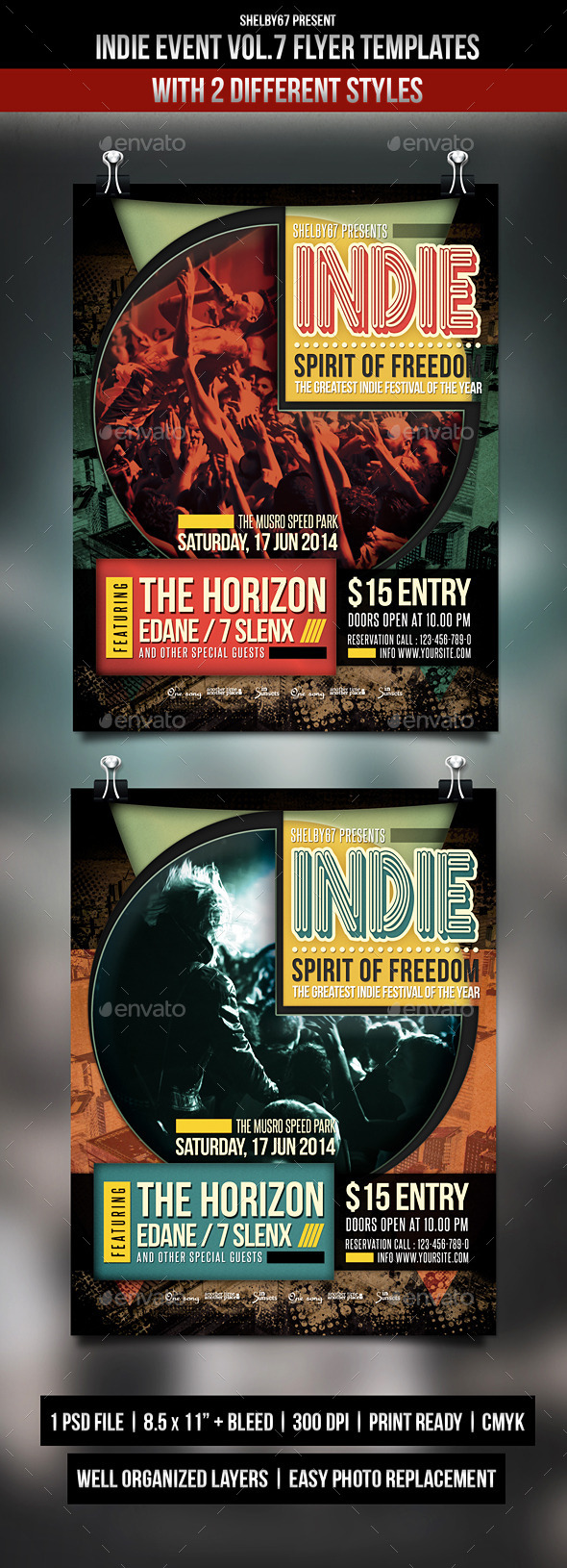 GraphicRiver Indie Event Flyer Templates Vol.7 9357924 GraphicRiver Indie Event Flyer Templates Vol.7 9357924