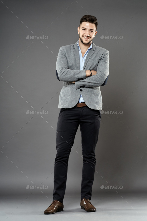 Young businessman full length