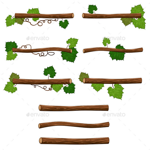 GraphicRiver Set of Branches 9430369 GraphicRiver Set of Branches 9430369