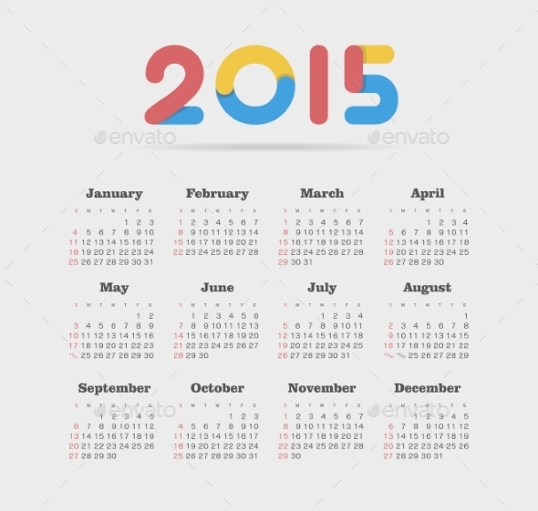 GraphicRiver Calendar 2015 Year 9430666 GraphicRiver Calendar 2015 Year 9430666