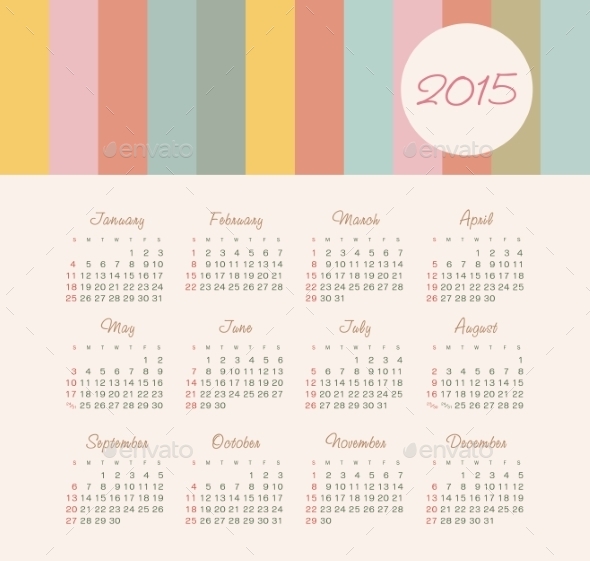 GraphicRiver Calendar 2015 Year 9430837 GraphicRiver Calendar 2015 Year 9430837