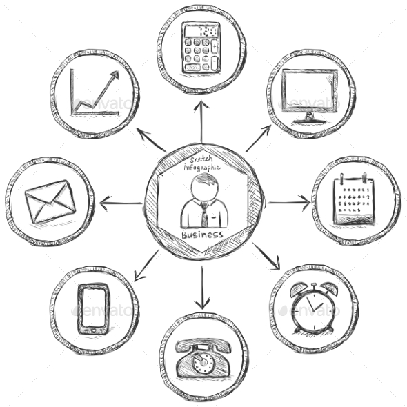 GraphicRiver Vector Sketch Business Infographic Template 9431000 GraphicRiver Vector Sketch Business Infographic Template 9431000