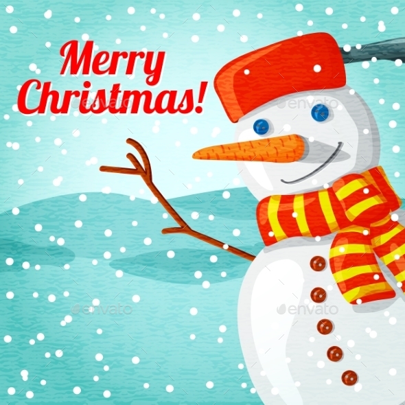 Snowman Christmas Greeting Card