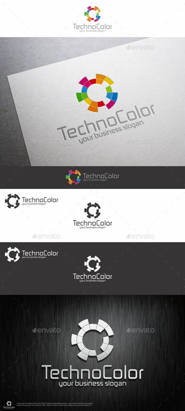 Bright High Tech Logo Template (Abstract)