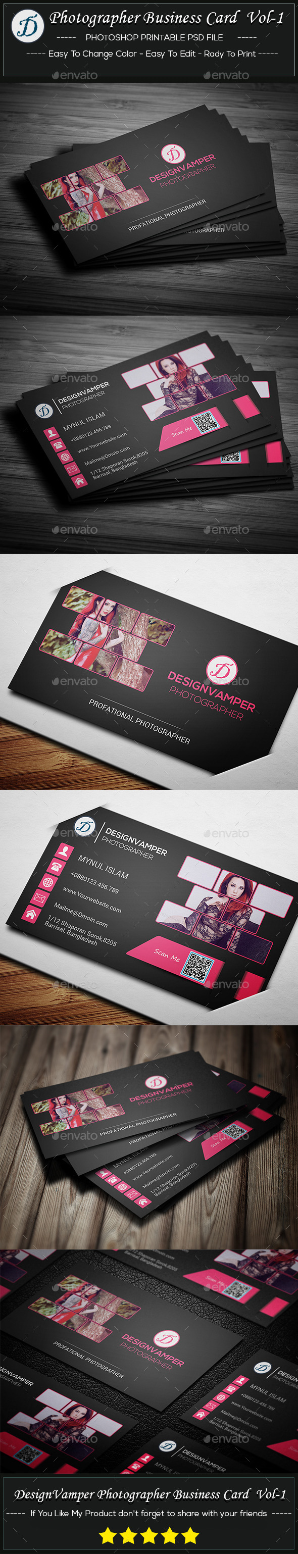 GraphicRiver Photographer Business Card Vol-1 9432663 GraphicRiver Photographer Business Card Vol-1 9432663