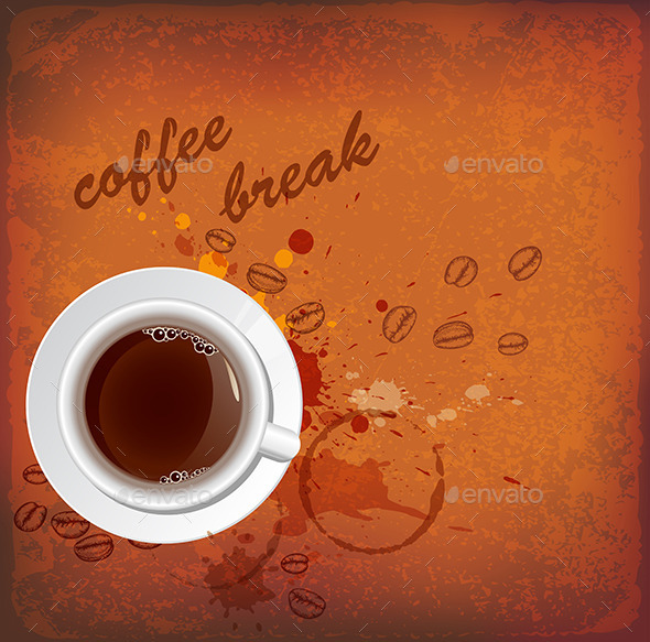 GraphicRiver Vintage Background with Cup of Coffee 9432665 GraphicRiver Vintage Background with Cup of Coffee 9432665