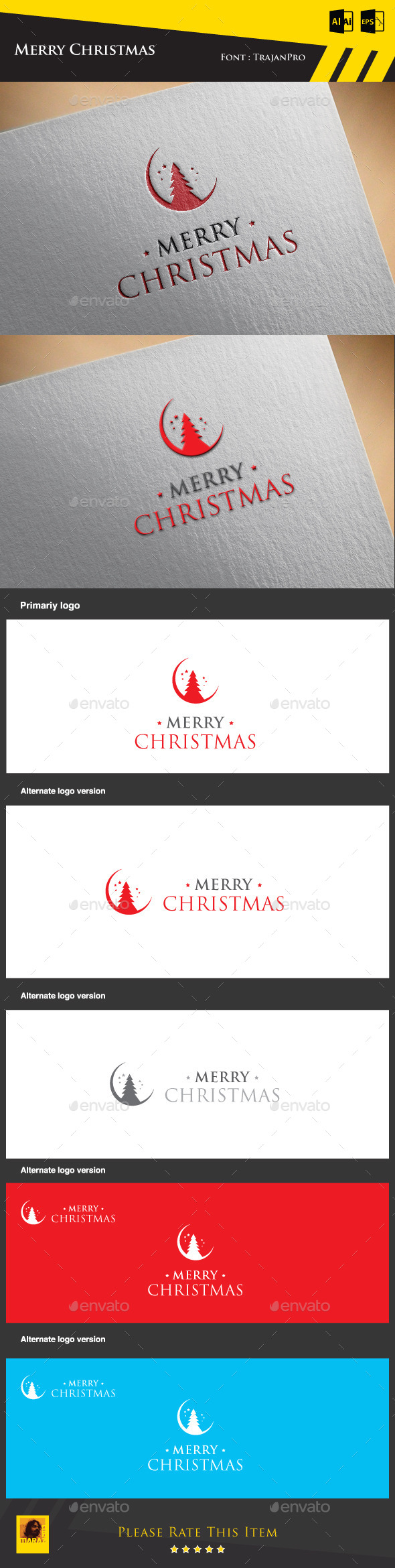 Merry Christmas Logo Template (Symbols)