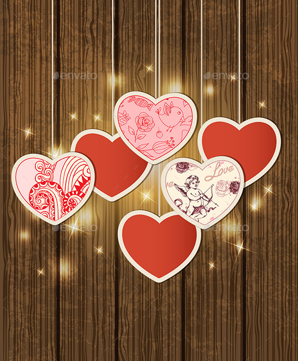 GraphicRiver Background with Hearts for Valentine s Day 9432967 GraphicRiver Background with Hearts for Valentine s Day 9432967