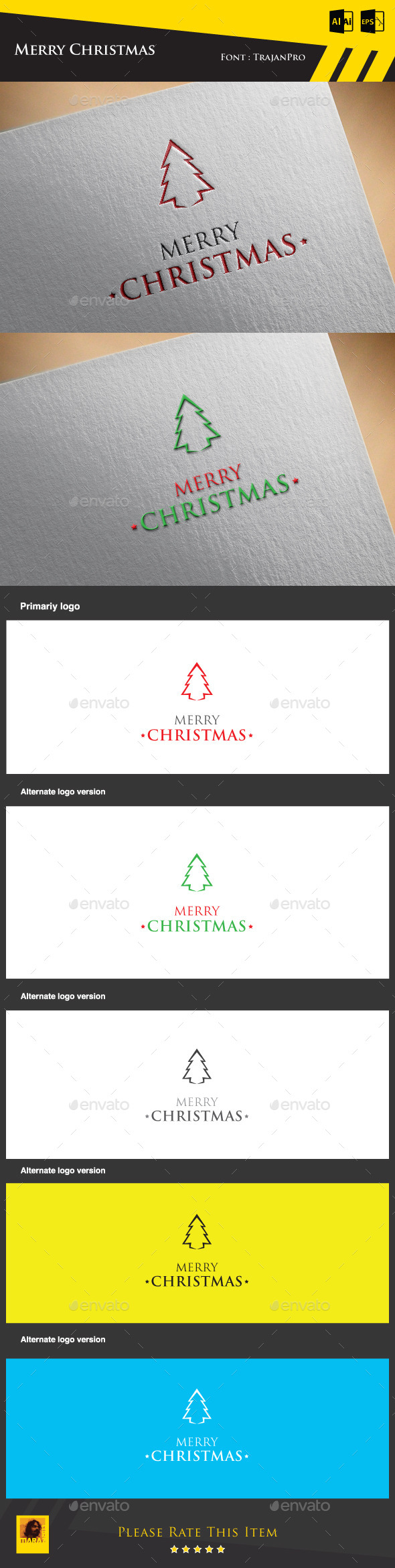 Merry Christmas Logo Template (Symbols)