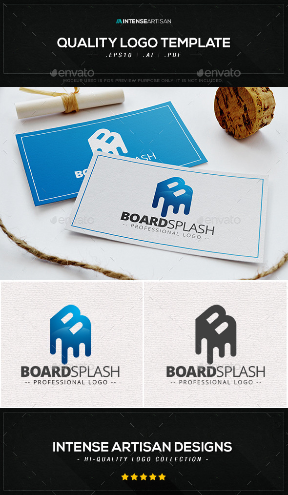 Board Splash Logo Template (Letters)