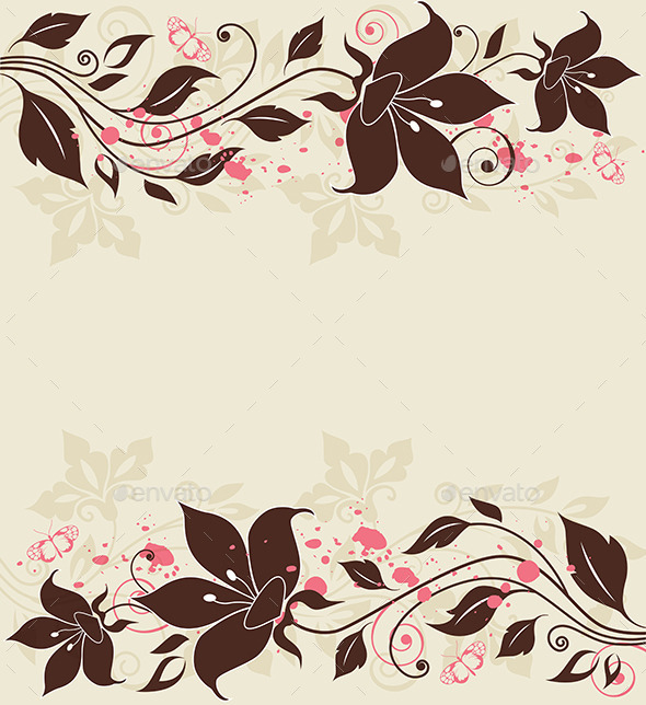 GraphicRiver Decorative Background with Flowers 9433017 GraphicRiver Decorative Background with Flowers 9433017