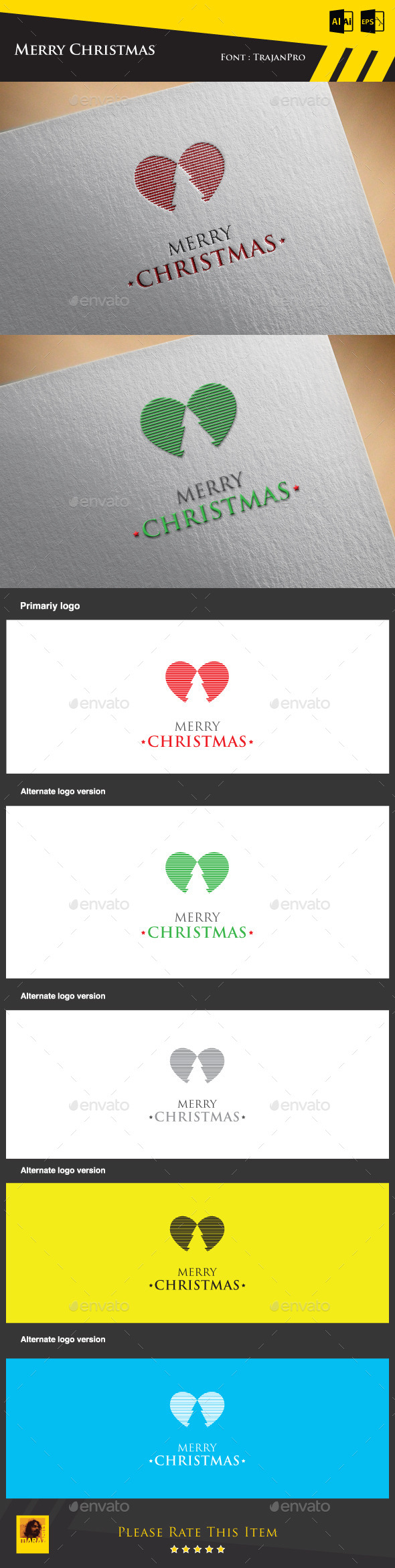 Merry Christmas Logo Template (Symbols)