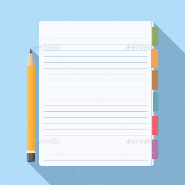 GraphicRiver Notepad with Bookmarks 9433045 GraphicRiver Notepad with Bookmarks 9433045