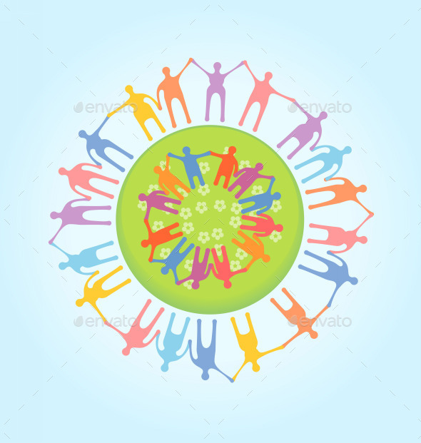 GraphicRiver People Around the World Holding Hands 9434058 GraphicRiver People Around the World Holding Hands 9434058