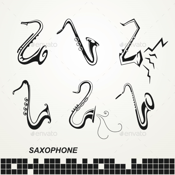 GraphicRiver Saxophones Set 9434165 GraphicRiver Saxophones Set 9434165