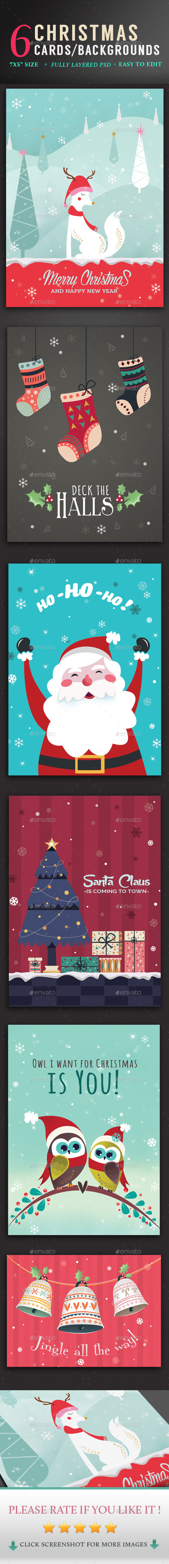 GraphicRiver Christmas Cards Backgrounds Set 9434765 GraphicRiver Christmas Cards Backgrounds Set 9434765